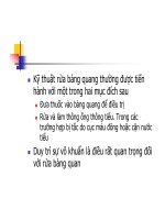 Bài giảng THÔNG TiỂU DẪN LƯU NƯỚC TiỂU RỬA BÀNG QUANG part 9 pps