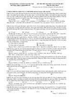 Đề thi thử hóa - THPT AMSTERDAM pptx