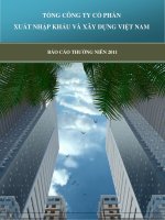 TỔNG CÔNG TY cổ PHẦN XUẤT NHẬP KHẨU và xây DỰNG VIỆT NAM báo cáo THƯỜNG NIÊN 2011
