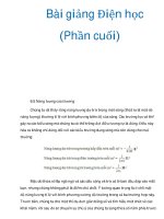 Bài giảng Điện học (Phần cuối) ppsx