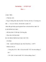 Giáo án lớp 1 môn Toán: Tên Bài Dạy : LUYỆN TẬP Dấu pot