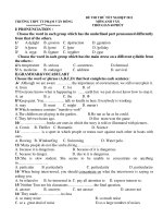 ĐỀ THI THỬ TỐT NGHIỆP 2011 MÔN:ANH VĂN - TRƯỜNG THPT TT PHẠM VĂN ĐỒNG doc