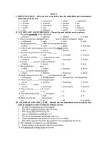 KIỂM TRA ANH VĂN TEST 4 pot