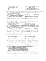 ĐỀ THI THỬ ĐẠI HỌC LẦN II MÔN VẬT LÝ - Mã đề thi 831 doc