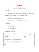 Giáo án lớp 4: SỨC KHỎE BỆNH VIÊM KHỚP CẤP. pptx