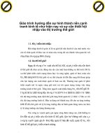 Giáo trình hướng dẫn sự hình thành nền cạnh tranh kinh tế như hiện nay và sự cần thiết hội nhập vào thị trường thế giới phần 1 pot