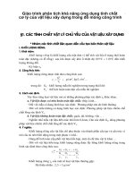 Giáo trình phân tích khả năng ứng dụng tính chất cơ lý của vật liệu xây dựng trong đổ móng công trình p1 ppsx