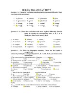 ĐỀ KIỂM TRA ANH VĂN TEST 9 doc