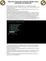 Giáo trình hướng dẫn dùng lệnh để điều chỉnh phần boot của window XP phần 1 pdf
