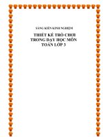 skkn thiết kế trò chơi trong dạy học môn toán lớp 3
