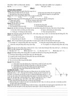 KIỂM TRA HỌC KÌ I MÔN VẬT LÍ KHỐI 11 - Đề số 1 pps