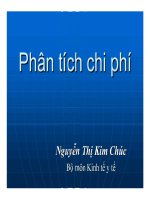 kinh tế y tế - phân tích chi phí