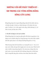 NHỮNG VẤN ĐỀ PHÁT TRIỂN KT XH TRONG CÁC VÙNG ĐỒNG BẰNG SÔNG CỬU LONG ppsx