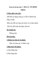 Giáo án tin học lớp 3 - BÀI 11: VẼ HÌNH TRÒN pps