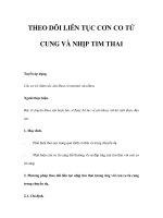 THEO DÕI LIÊN TỤC CƠN CO TỬ CUNG VÀ NHỊP TIM THAI pptx