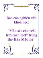 Báo cáo nghiên cứu khoa học: 