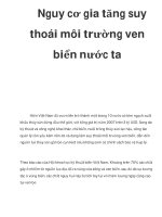 Nguy cơ gia tăng suy thoái môi trường ven biển nước ta pptx