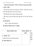 Giáo án tin học lớp 5 - BÀI 3: Thủ tục trong Logo (tiếp) potx