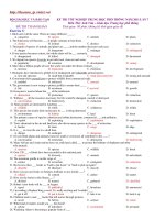 KỲ THI THỬ TỐT NGHIỆP TRUNG HỌC PHỔ THÔNG NĂM 2011 LẦN 7 doc