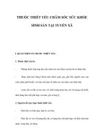 THUỐC THIẾT YẾU CHĂM SÓC SỨC KHỎE SINH SẢN TẠI TUYẾN XÃ pot