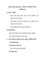 Giáo án tin học lớp 1 - BÀI 8: CHUỘT MÁY TÍNH (tt) pot