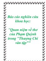 Báo cáo nghiên cứu khoa học: 