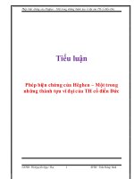 Phép biện chứng của Hêghen. Một trong những thành tựu vĩ đại của triết học cổ điển Đức