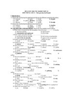 ĐỀ LUYỆN THI TỐT NGHIỆP THPT MÔN TIẾNG ANH 12 - ĐỀ SỐ 23 potx