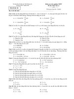 Kiểm tra trắc nghiệm THPT Đề thi: Môn Vật Lý - Mã đề thi: 04 pps