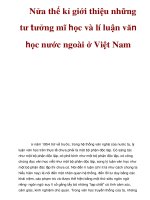 Nửa thế kỉ giới thiệu những tư tưởng mĩ học và lí luận văn học nước ngoài ở Việt Nam potx