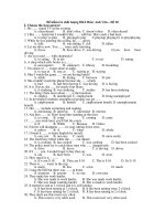 Đề kiểm tra chất lượng HKI Môn: Anh Văn – Đề 18 potx