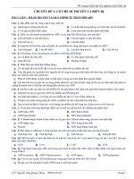 Đề cương ôn thi trắc nghiệm sinh học potx