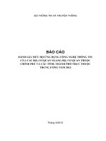 BÁO cáo ĐÁNH GIÁ mức độ ỨNG DỤNG CÔNG NGHỆ THÔNG TIN của các bộ cơ QUAN NGANG bộ cơ QUAN THUỘC CHÍNH PHỦ và các TỈNH THÀNH PHỐ TRỰC THUỘC TRUNG ƯƠNG năm 2012