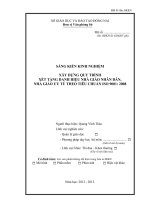 skkn xây dựng quy trình xét tặng danh hiệu nhà giáo nhân dân, nhà giáo ưu tú theo tiêu chuẩn iso 9001 2008