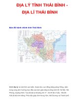 ĐỊA LÝ TỈNH THÁI BÌNH ĐỊA LÍ THÁI BÌNH docx