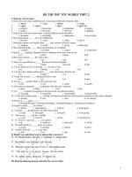 ĐỀ THI THỬ TỐT NGHIỆP THPT MÔN TIẾNG ANH 12 - D2 pps