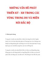 NHỮNG VẤN ĐỀ PHÁT TRIỂN KT - XH TRONG CÁC VÙNG TRUNG DU VÀ MIỀN NÚI BẮC BỘ doc