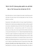 Một số vấn đề về phương pháp nghiên cứu, phê bình dân ca Việt Nam qua báo chí hậu bán TK XX ppt