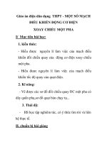Giáo án điện dân dụng THPT - MỘT SỐ MẠCH ĐIỀU KHIỂN ĐỘNG CƠ ĐIỆN XOAY CHIỀU MỘT PHA pps