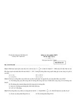 Kiểm tra trắc nghiệm THPT Đề thi: Môn Vật Lý - Mã đề thi: 03 ppsx