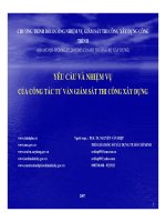 YÊU CẦU VÀ NHIỆM VỤ CỦA CÔNG TÁC TƯ VẤN GIÁM SÁT THI CÔNG XÂY DỰNG pps