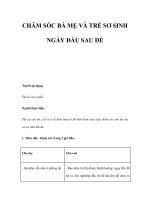 CHĂM SÓC BÀ MẸ VÀ TRẺ SƠ SINH NGÀY ĐẦU SAU ĐẺ ppsx