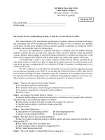 ĐỀ KIỂM TRA HỌC KÌ II MÔN TIẾNG ANH 12 pps