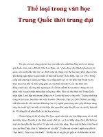 Thể loại trong văn học Trung Quốc thời trung đại pptx