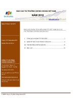 BÁO cáo THỊ TRƯỜNG CHỨNG KHOÁN VIỆT NAM năm 2010 báo cáo PHÂN TÍCH nền KINH tế VIỆT NAM 2010 và THỊ TRƯỜNG CHỨNG KHOÁN 2011 công ty CP chứng khoán FPT bộ phận phân tích đầu tư