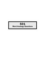 501 Word Analogy Questions phần 1 pot