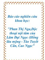 Báo cáo nghiên cứu khoa học: 