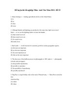 Đề luyện thi tốt nghiệp Môn: Anh Văn Năm 2011- Đề 23 pps