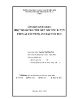 skkn hoạt động trò chơi giúp học sinh luyện mẫu câu tiếng anh bậc tiểu học