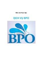 Báo cáo thực tập: DỊCH VỤ BPO pptx
